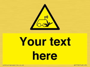 Custom warning run over by operator controlled machine